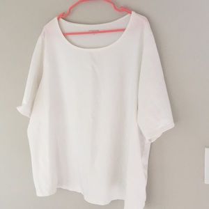 Eileen Fisher 3X white tee